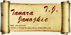 Tamara Janojkić vizit kartica
